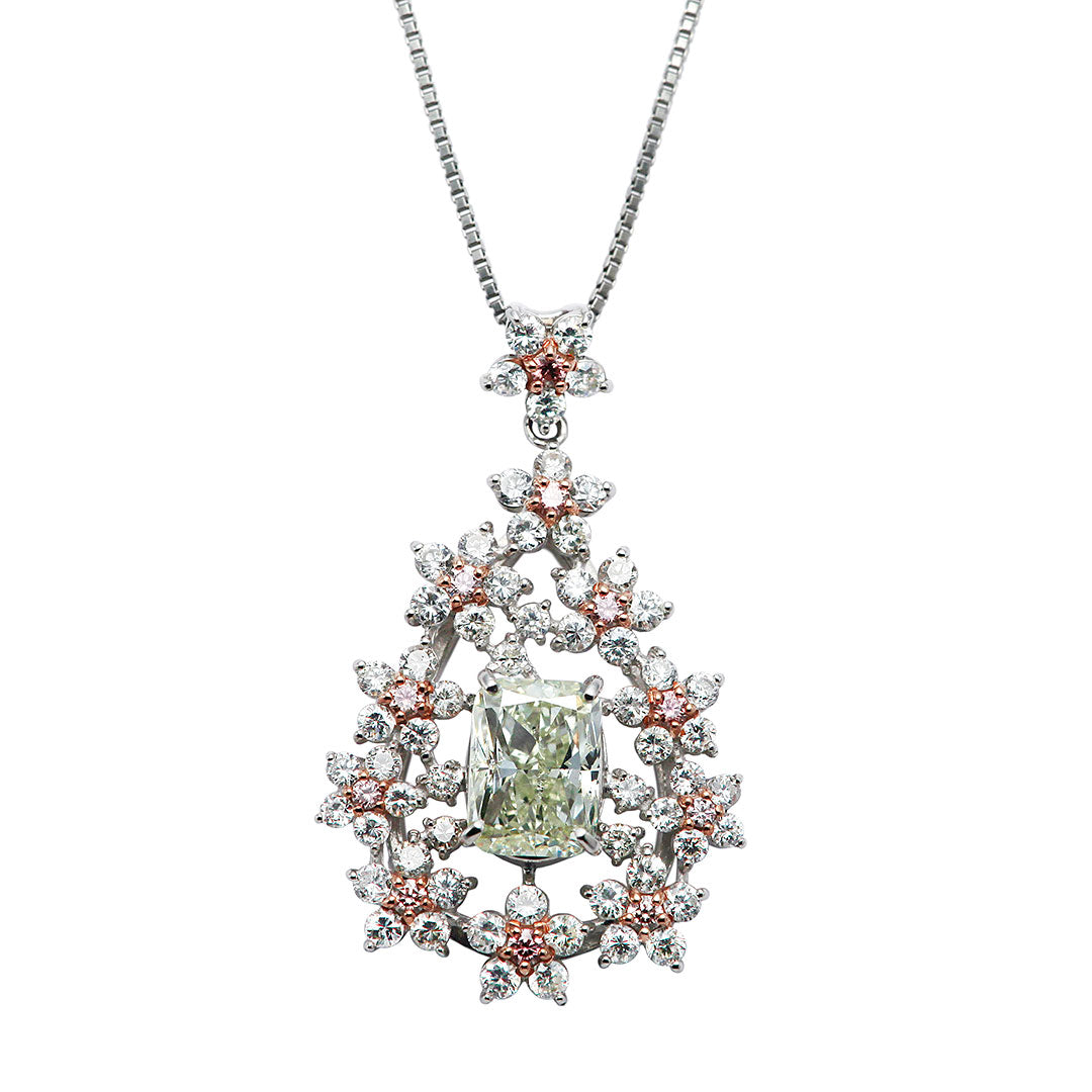 ダイヤモンド ネックレス ｜ PD03590 (1.602ct/M/SI2/Cushion Cut 