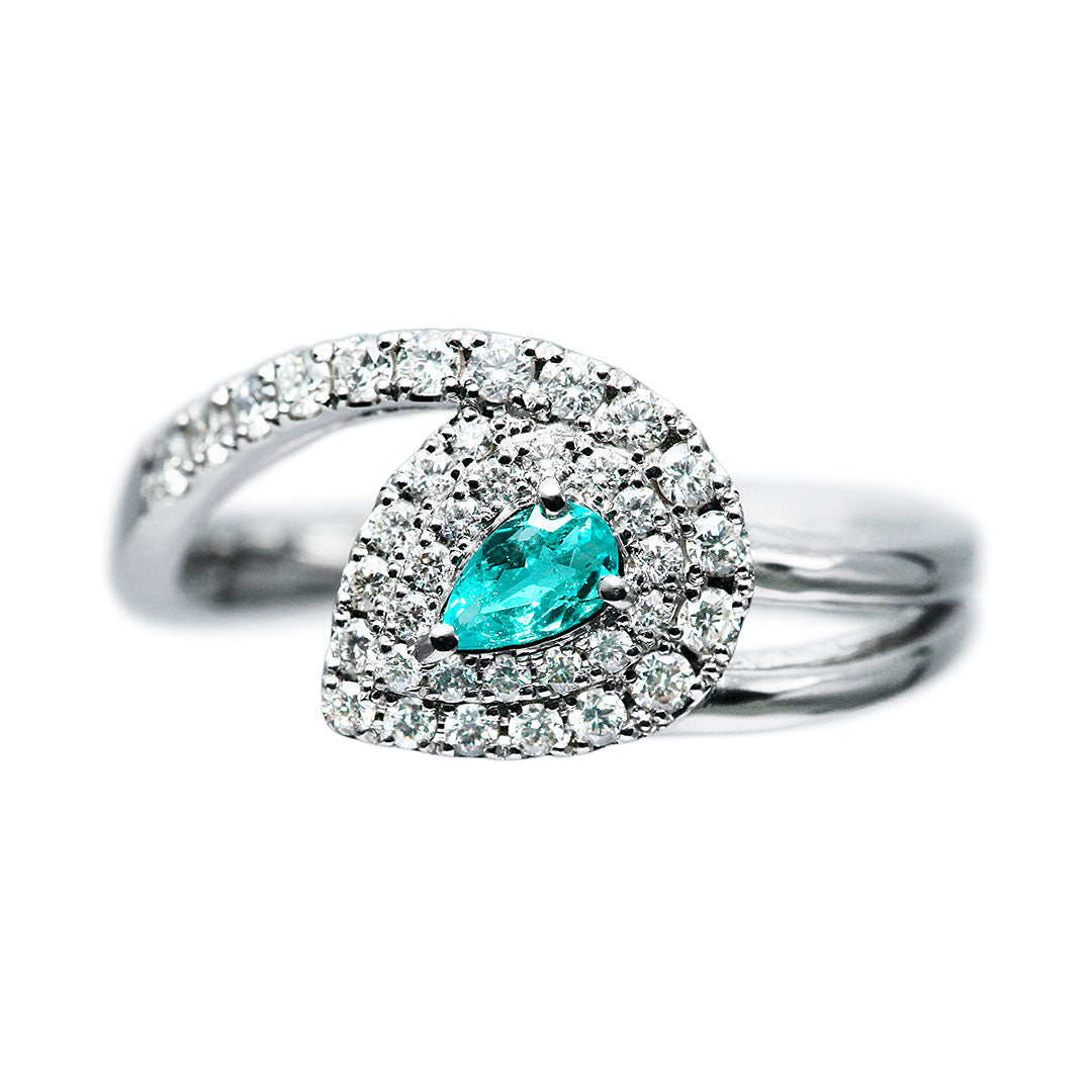 ブラジル・バターリャ産パライバトルマリン フリーサイズリング パライバトルマリン（ブラジル産） リング（指輪） ｜ RX01417 – 大阪