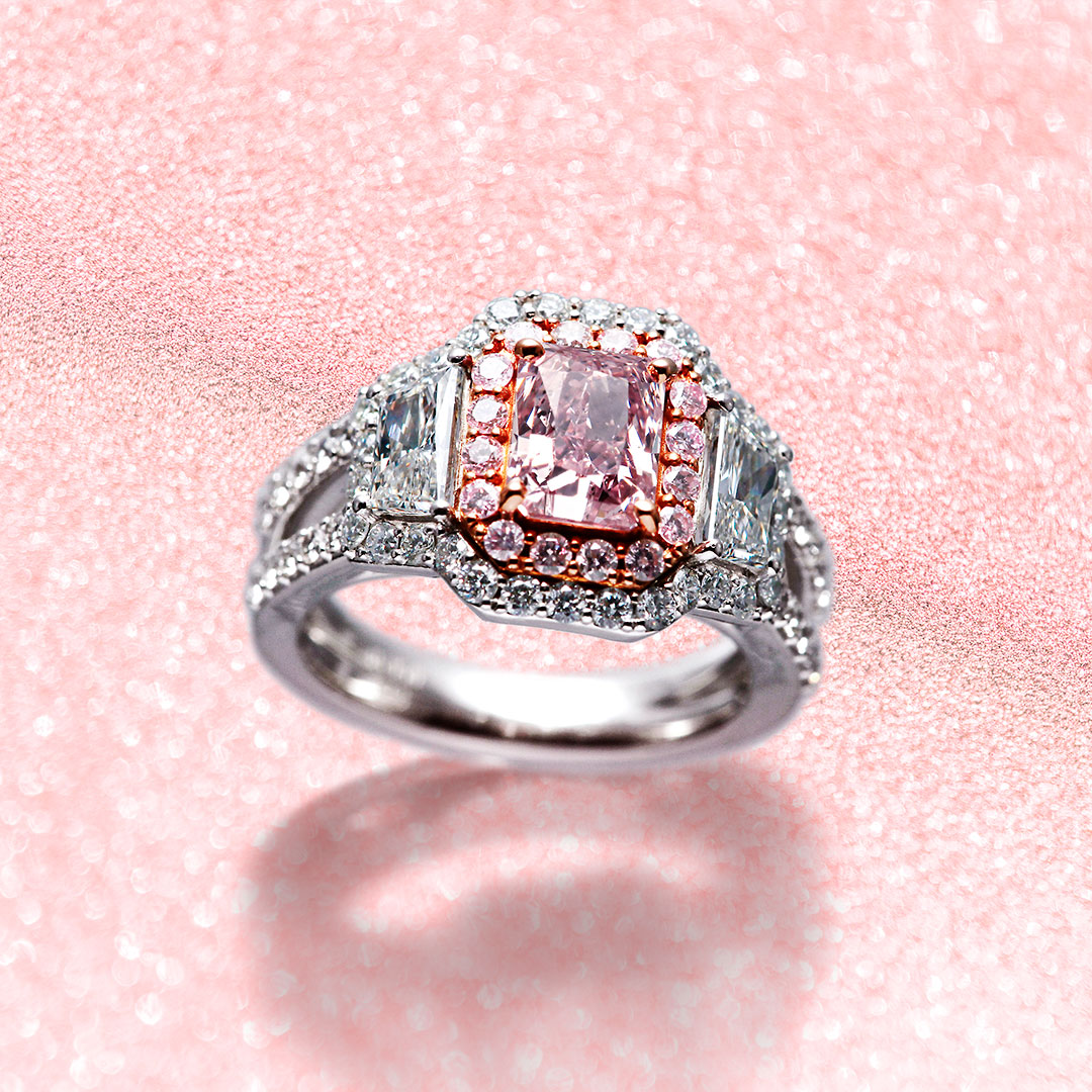 極上品！1.5ctのピンクダイヤモンドリング！