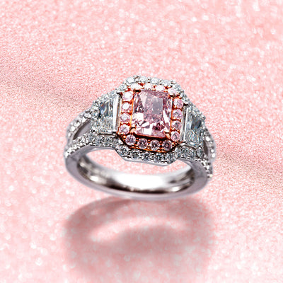 Superb classy! 1.5ct pink diamond ring!