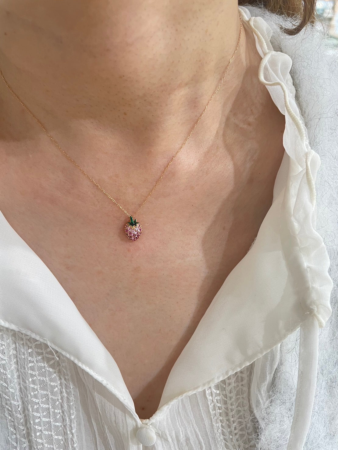 <tc>Pink Sapphire Pendant Necklace ｜ PX04880</tc>