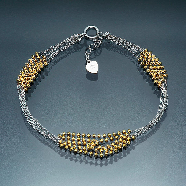 イエローゴールド&ホワイトゴールド ブレスレット ｜ BB01496