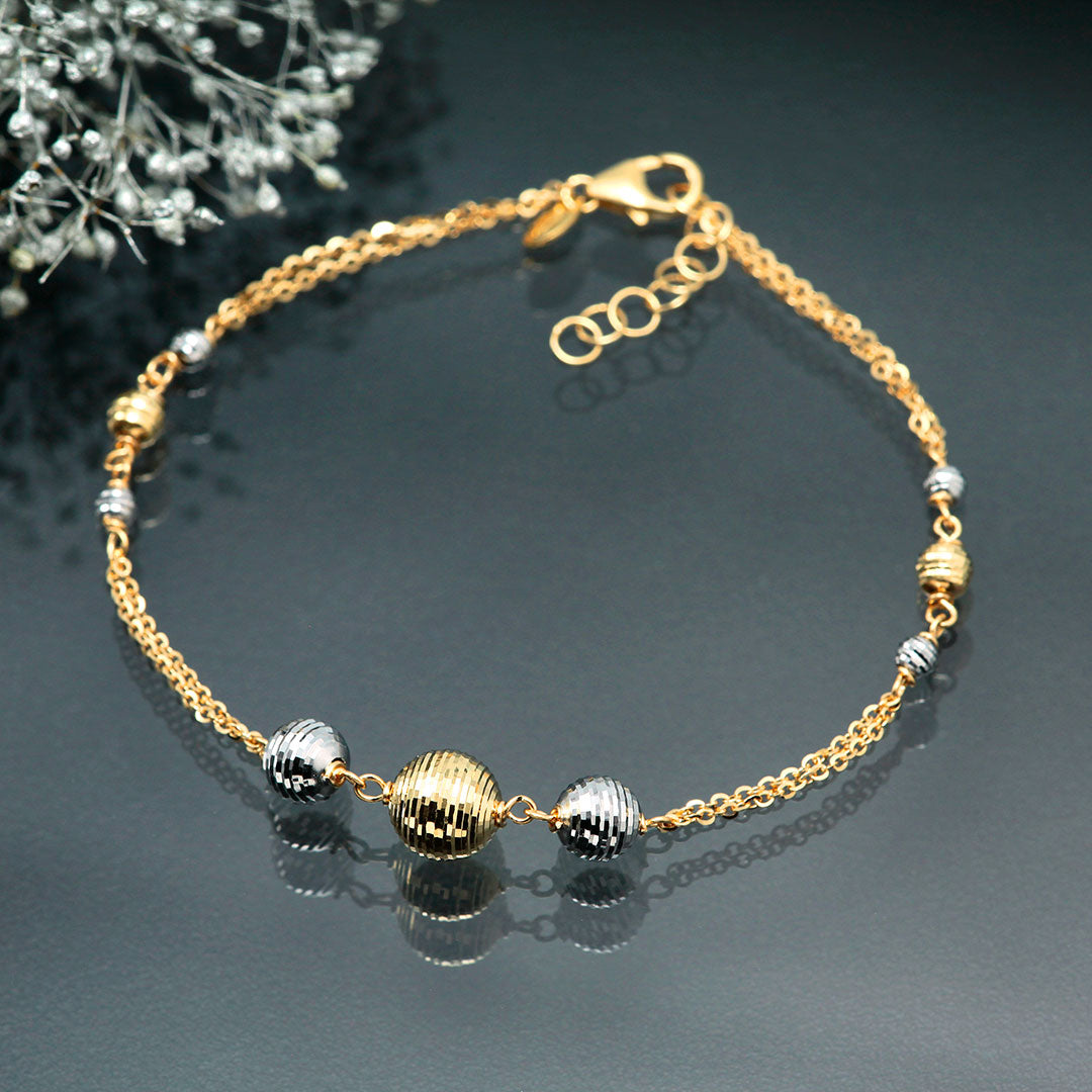 Yellow gold & white gold bracelet ｜ BB01528