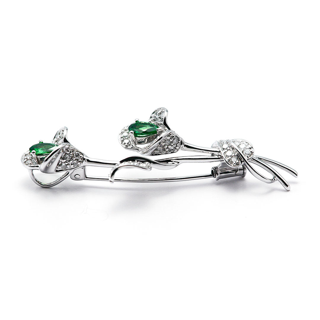 Green garnet brooch (also serves as pendant top) | BX01976