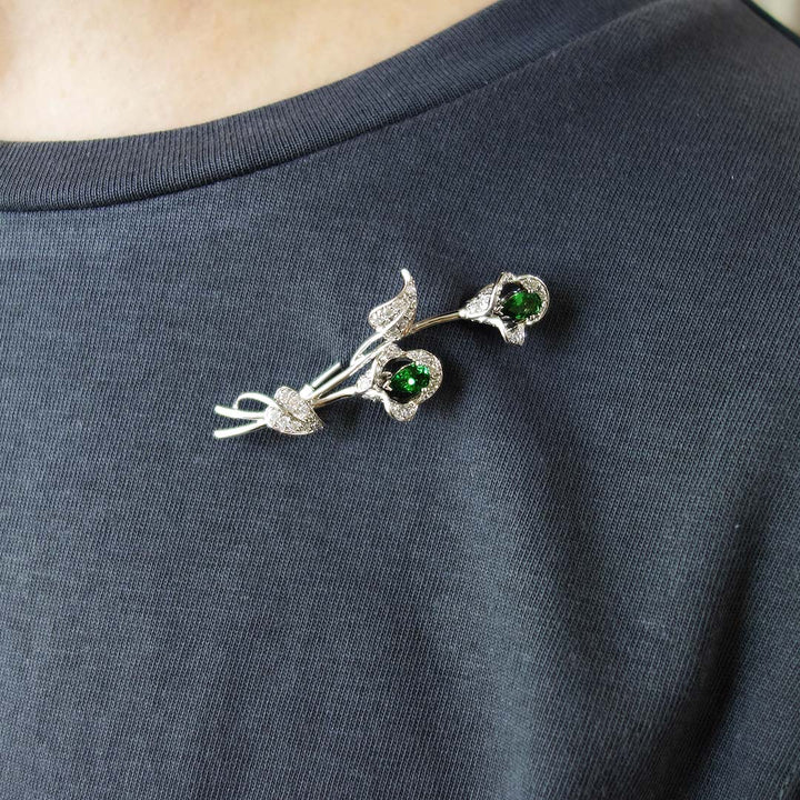 Green garnet brooch (also serves as pendant top) | BX01976