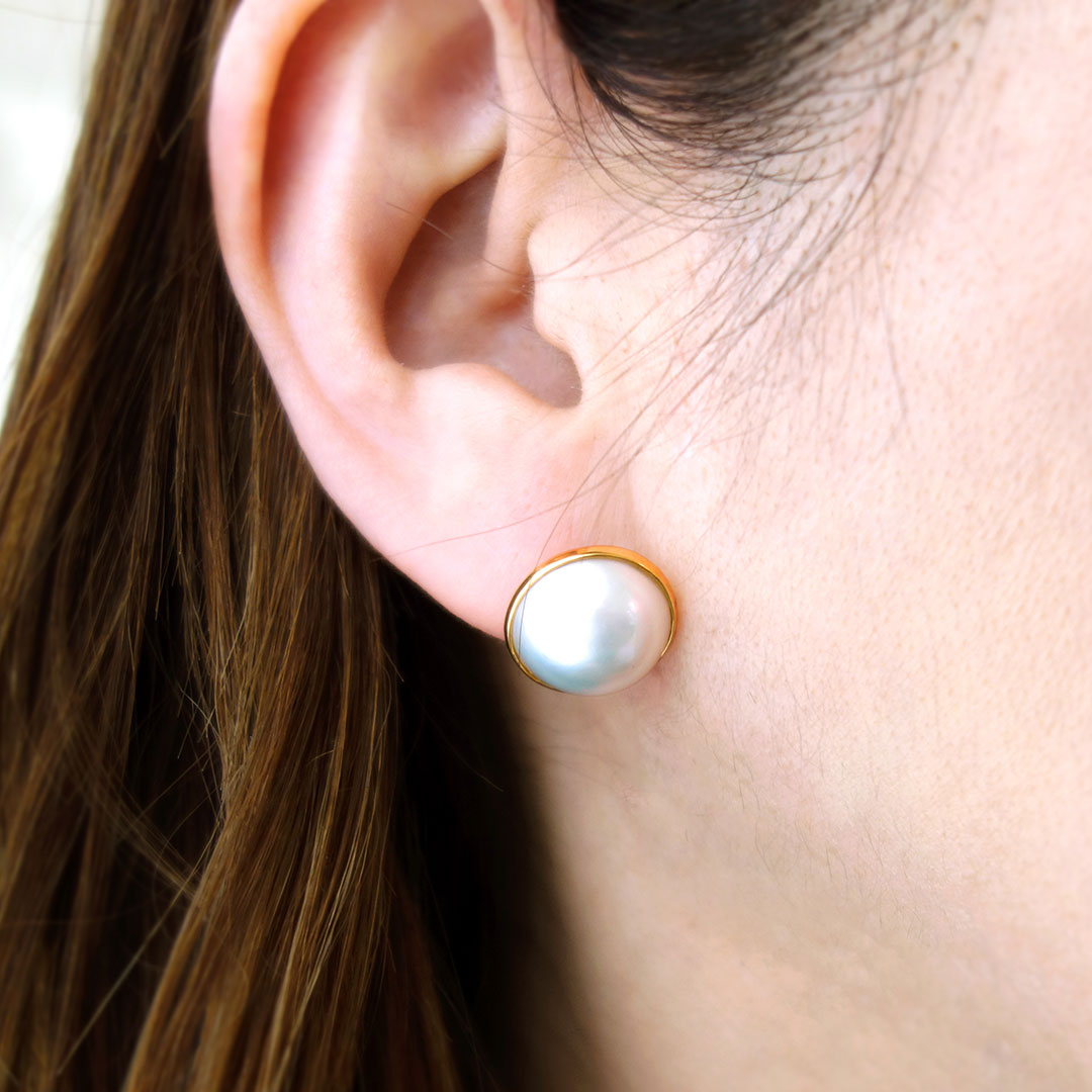 Mabe pearl earrings ｜ EP03446