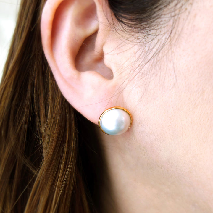 Mabe pearl earrings ｜ EP03446