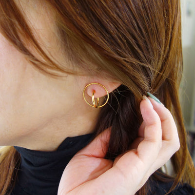 Yellow gold earrings ｜ EP03456