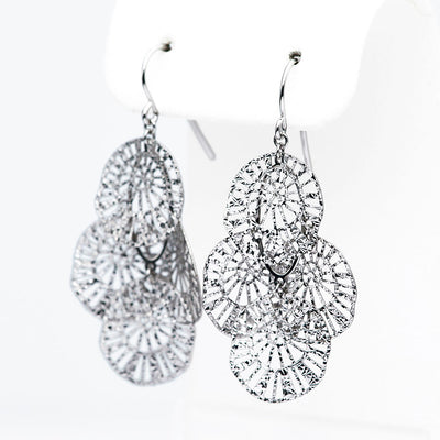 White gold earrings ｜ EP03459