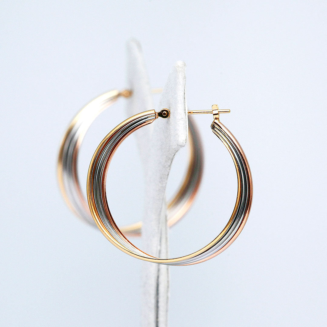 イエローゴールド×ピンクゴールド×プラチナ ピアス ｜ EP03492