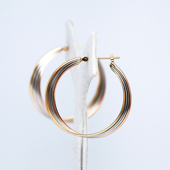 イエローゴールド×ピンクゴールド×プラチナ ピアス ｜ EP03492