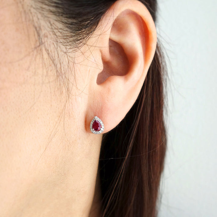 ルビー ピアス ｜ EP03648