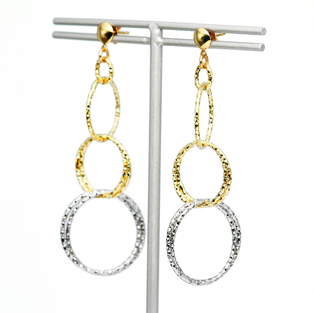 Yellow gold x white gold earrings | EP03651
