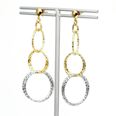 Yellow gold x white gold earrings | EP03651