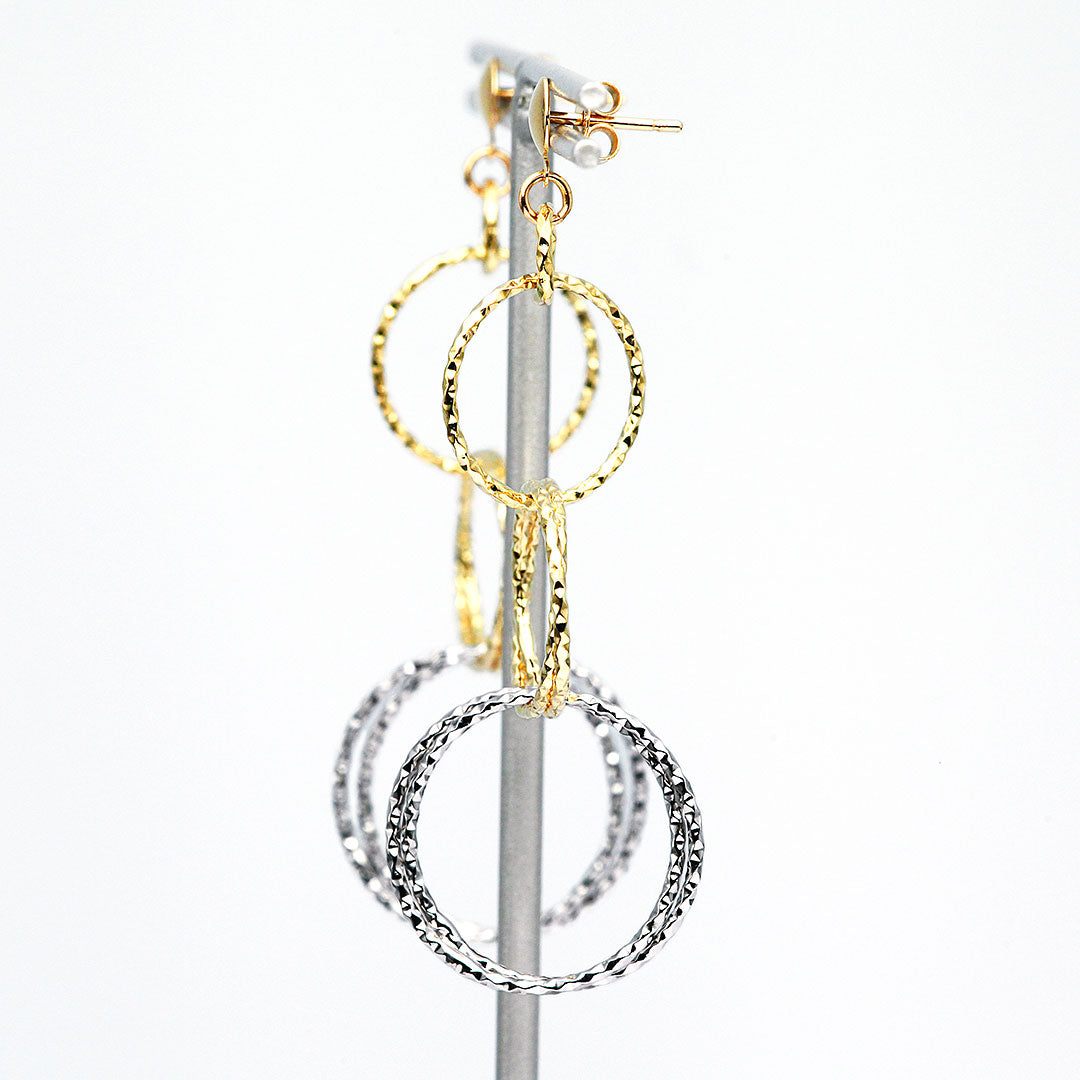 Yellow gold x white gold earrings | EP03651