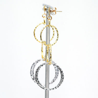 Yellow gold x white gold earrings | EP03651