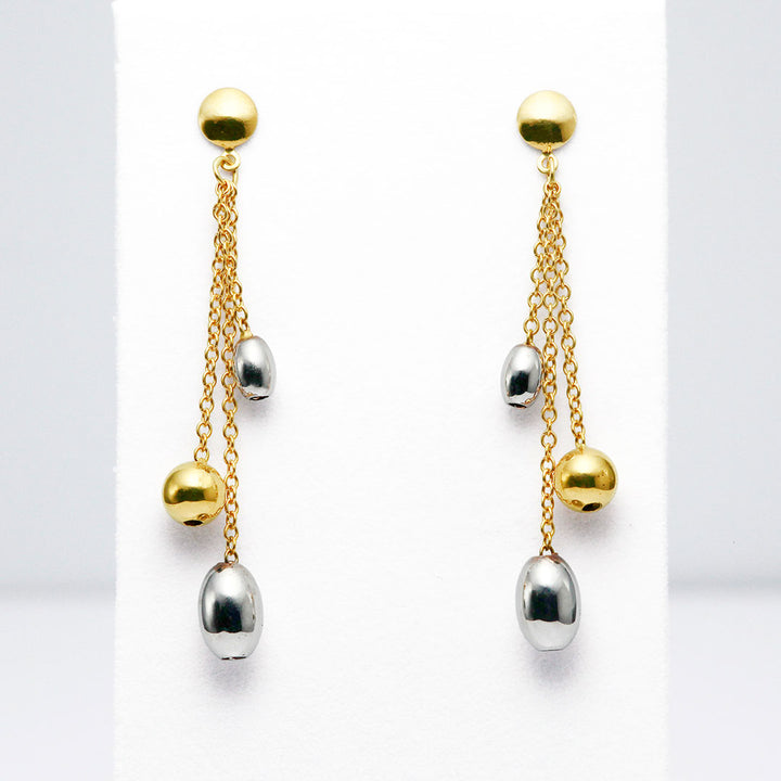 イエローゴールド×ホワイトゴールド ピアス ｜ EP03654