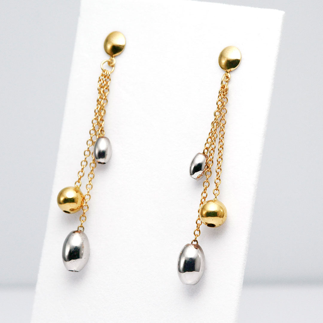 イエローゴールド×ホワイトゴールド ピアス ｜ EP03654