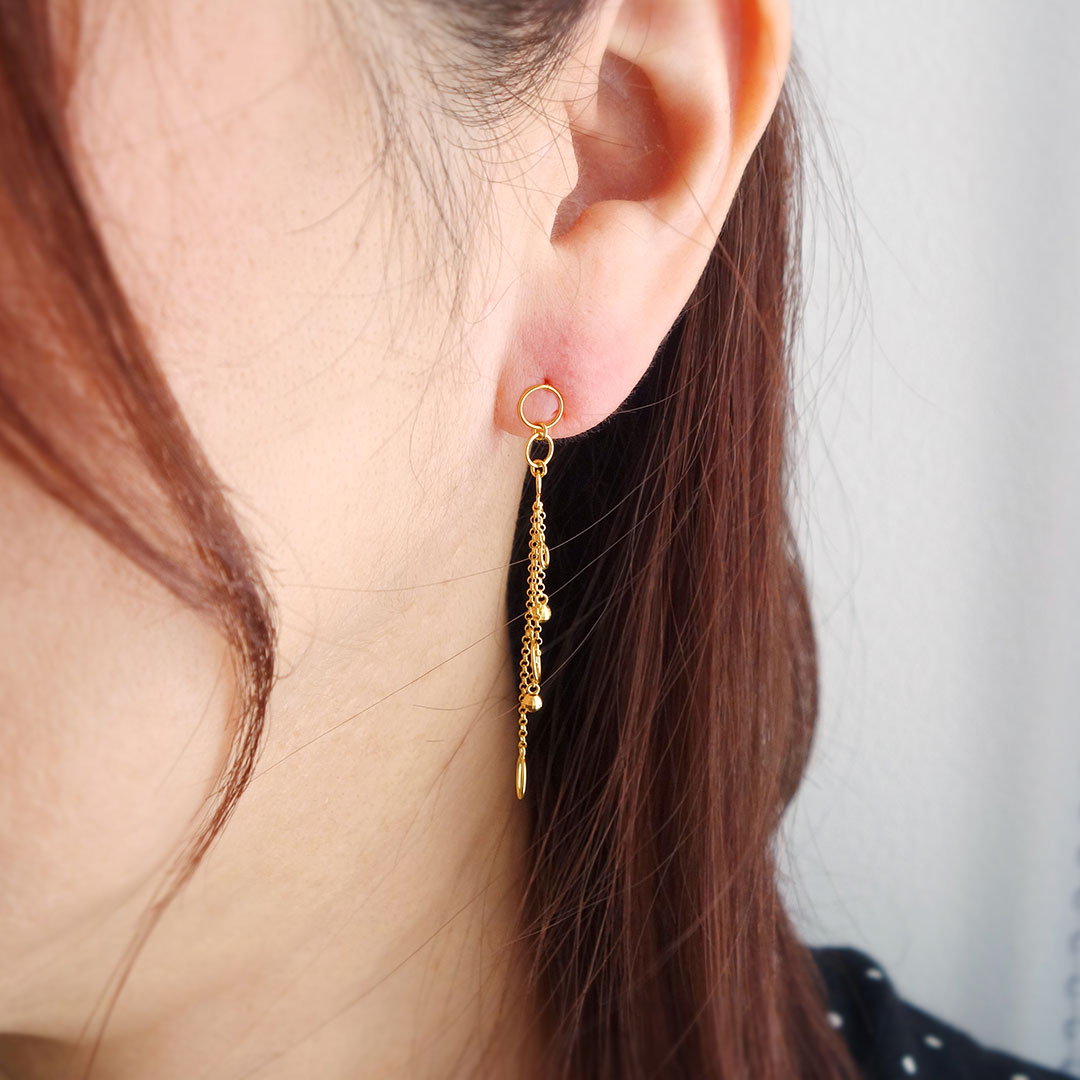 イエローゴールド ピアス ｜ EP03752