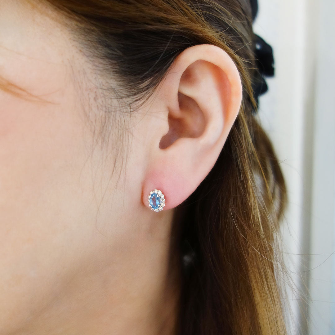 <tc>Aquamarine Earrings ｜ EP03843</tc>