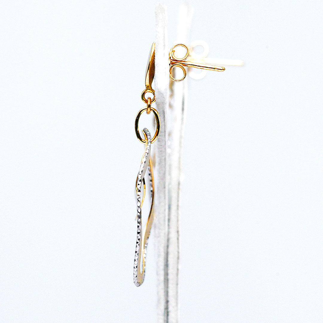 <tc>Yellow gold x white gold earrings ｜ EP03875</tc>