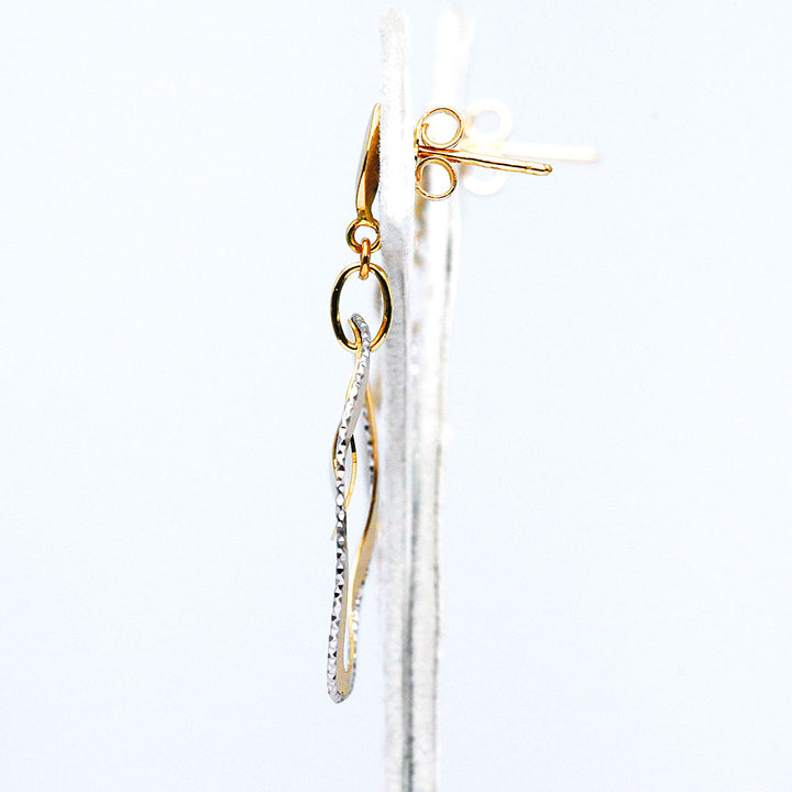 <tc>Yellow gold x white gold earrings ｜ EP03875</tc>