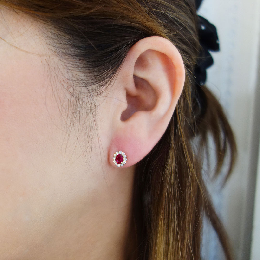 <tc>Pigeon blood Ruby (Myanmar) Earrings ｜ EP03884</tc>