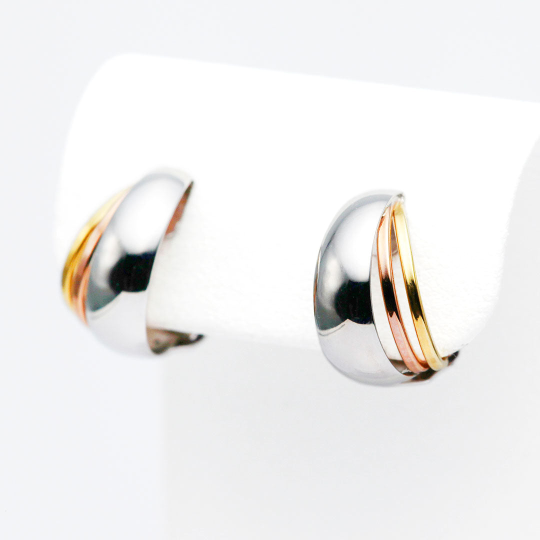 イエローゴールド×ホワイトゴールド×ピンクゴールド イヤリング ｜ EX04365