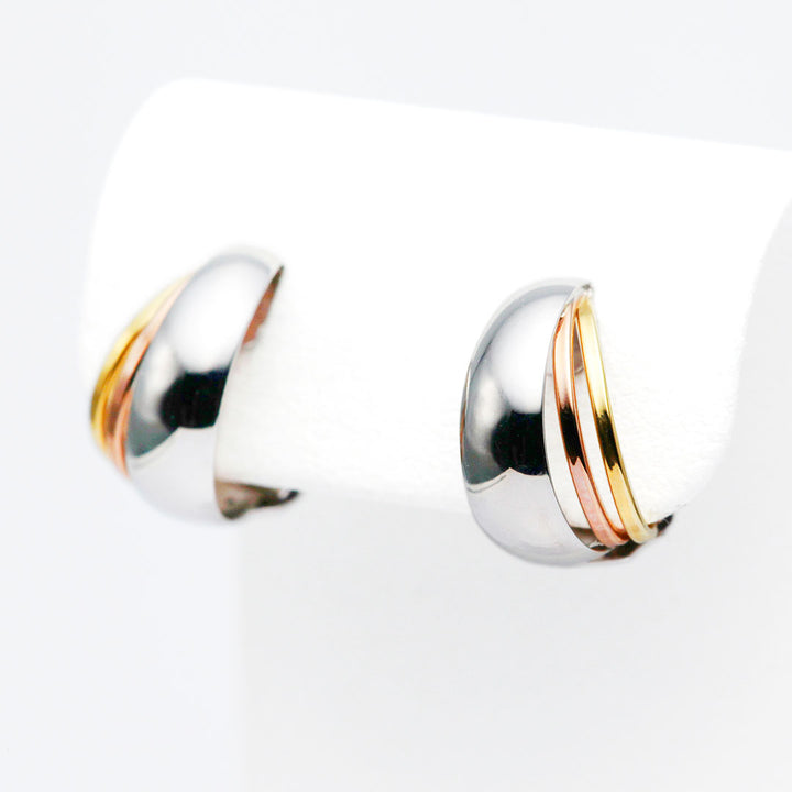 イエローゴールド×ホワイトゴールド×ピンクゴールド イヤリング ｜ EX04365