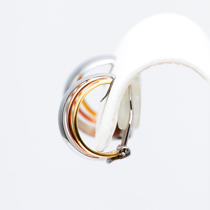 イエローゴールド×ホワイトゴールド×ピンクゴールド イヤリング ｜ EX04365