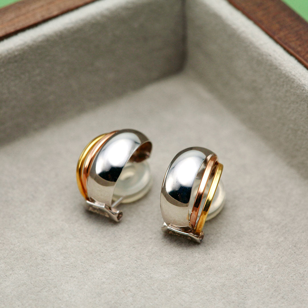 イエローゴールド×ホワイトゴールド×ピンクゴールド イヤリング ｜ EX04365