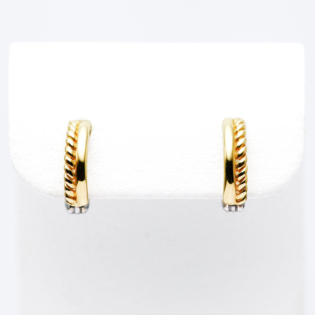 <tc>Yellow Gold x White Gold Earrings ｜ EX04341</tc>