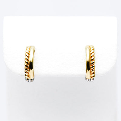 <tc>Yellow Gold x White Gold Earrings ｜ EX04341</tc>