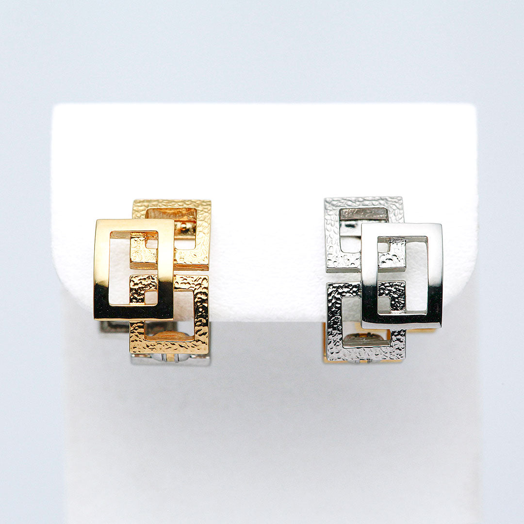 <tc>Platinum x Yellow Gold Earrings ｜ EX04401</tc>