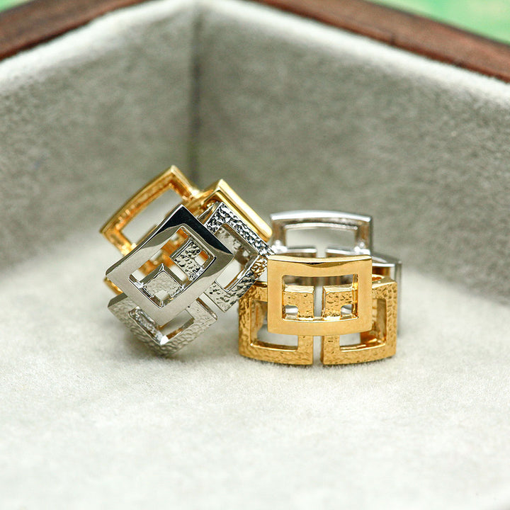 <tc>Platinum x Yellow Gold Earrings ｜ EX04401</tc>