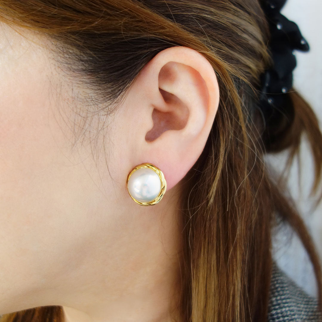 <tc>Mabe Pearl Earrings | EX04405</tc>