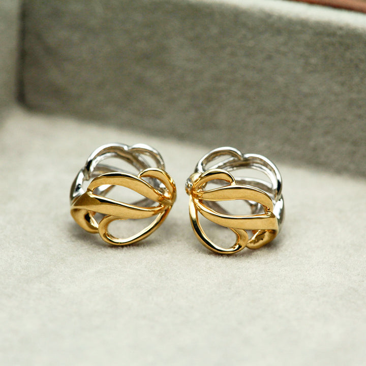 <tc>Platinum x Yellow Gold Earrings ｜ EX04406</tc>