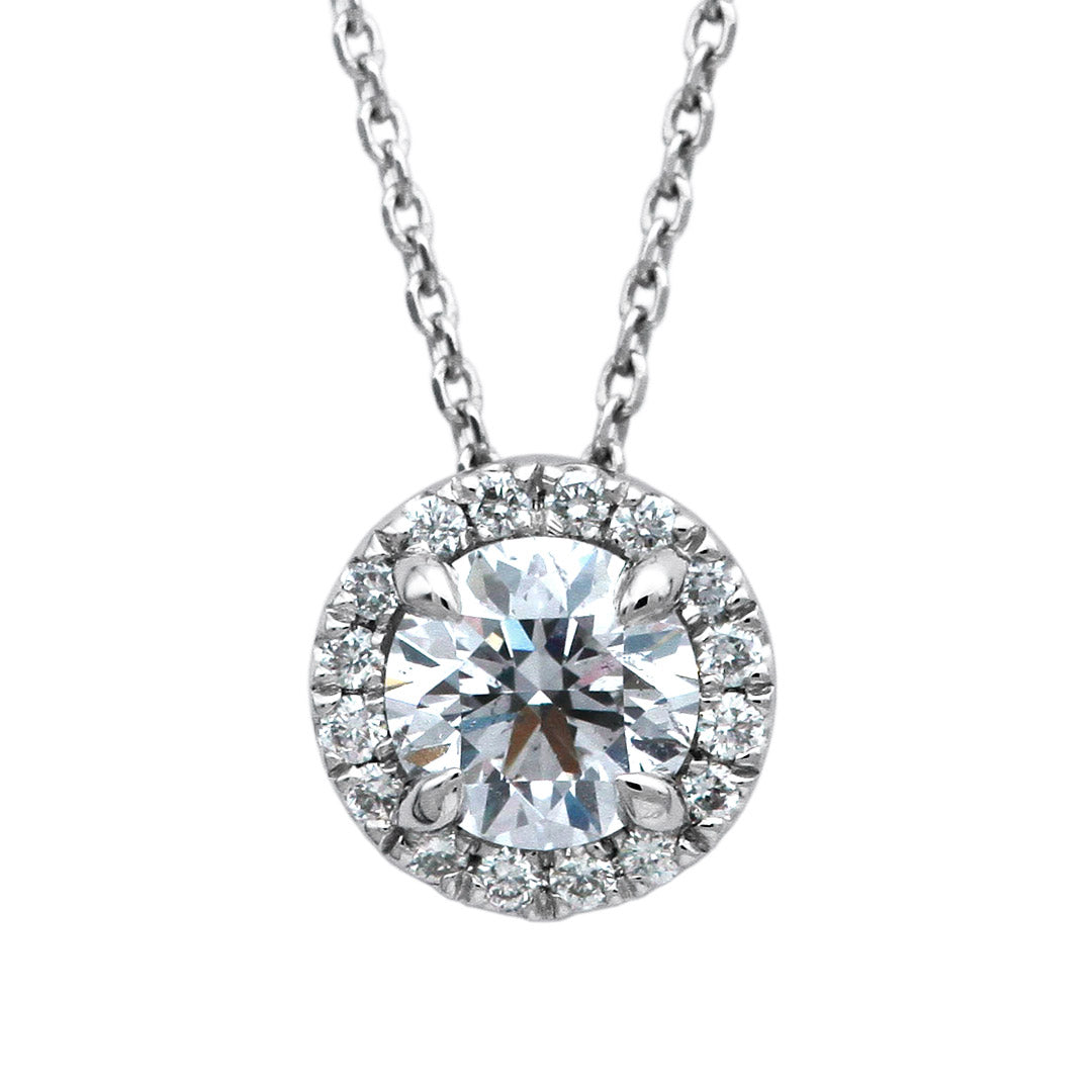 <tc>Diamond Halo Design Necklace ｜ PD03575 (0.224ct/F/SI1/Good)</tc>