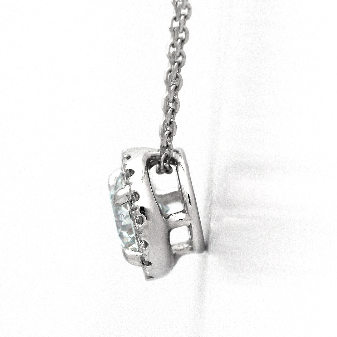 Diamond Halo Design Necklace | PD03744 (0.215ct/E/SI1/VG)