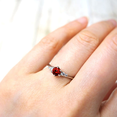 Engagement ring garnet ｜ HD02215GA