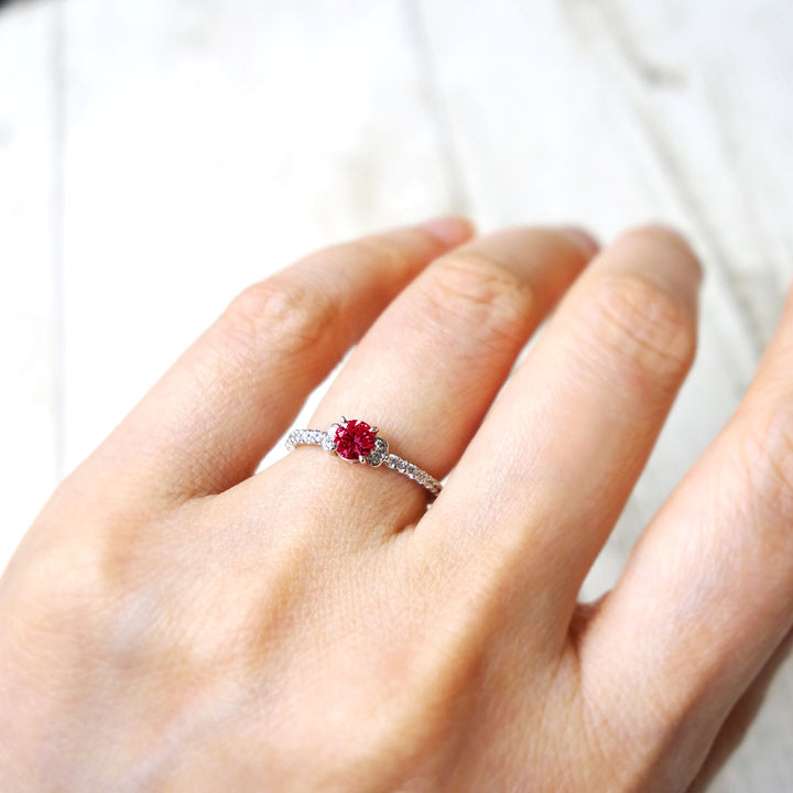 Engagement ring Ruby (unheated & pigeon blood) ｜ HD02575RU