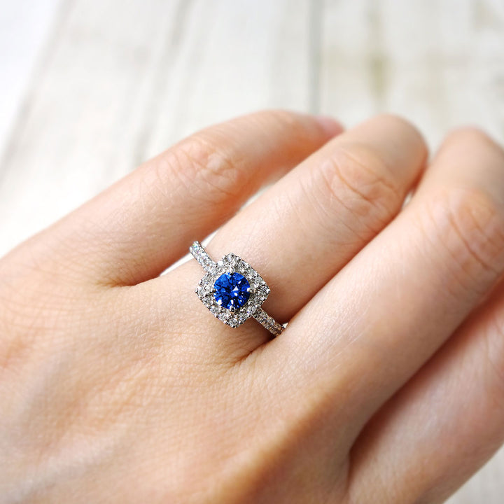 Engagement ring sapphire (cornflower) ｜ HD02791SA