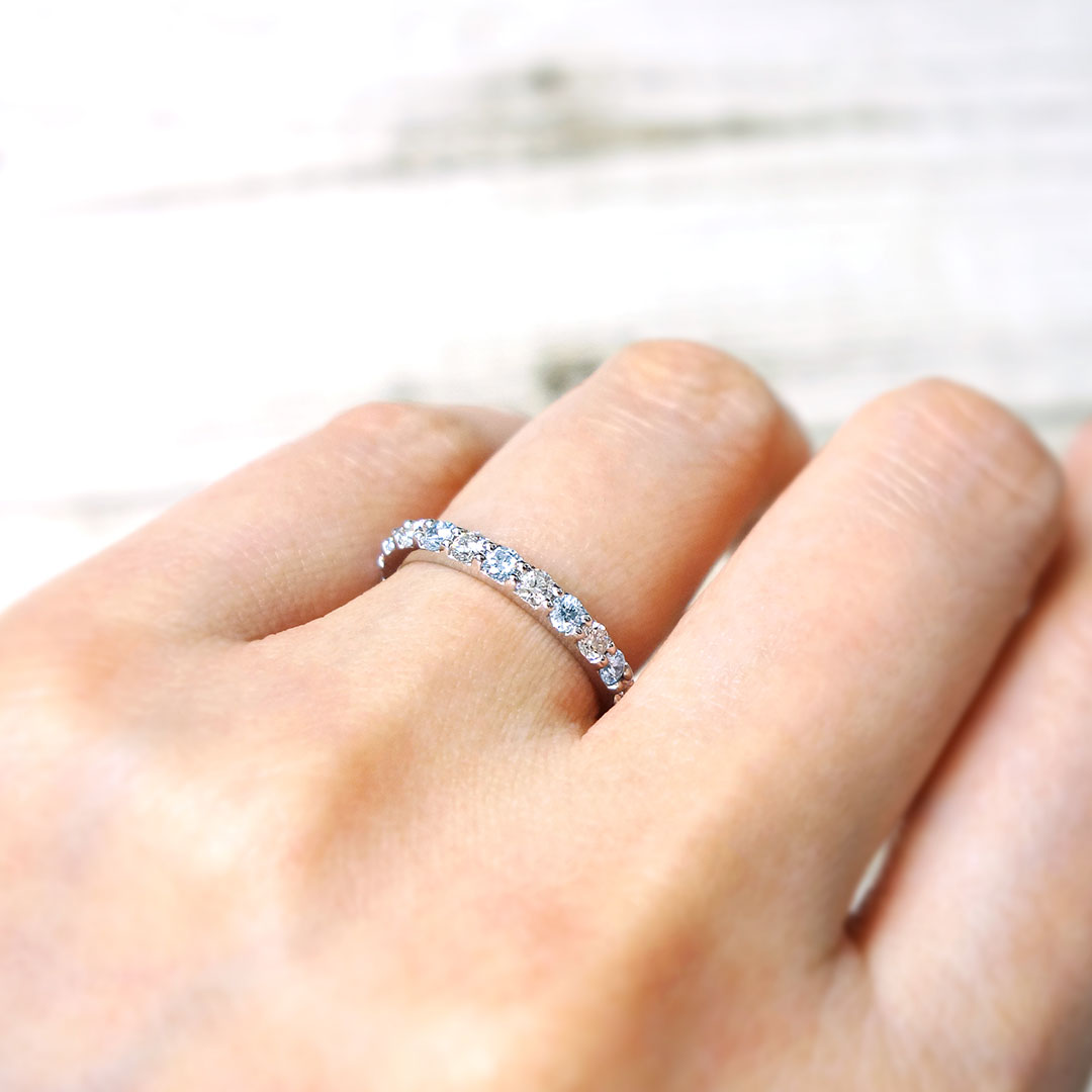 Half eternity ring (blue diamond) ｜ HD02855-IB6