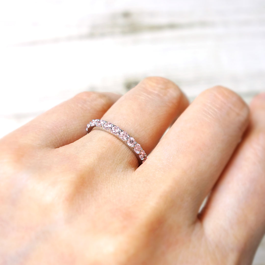 <tc>Half eternity ring (pink diamond) ｜ HD02855-PD12</tc>