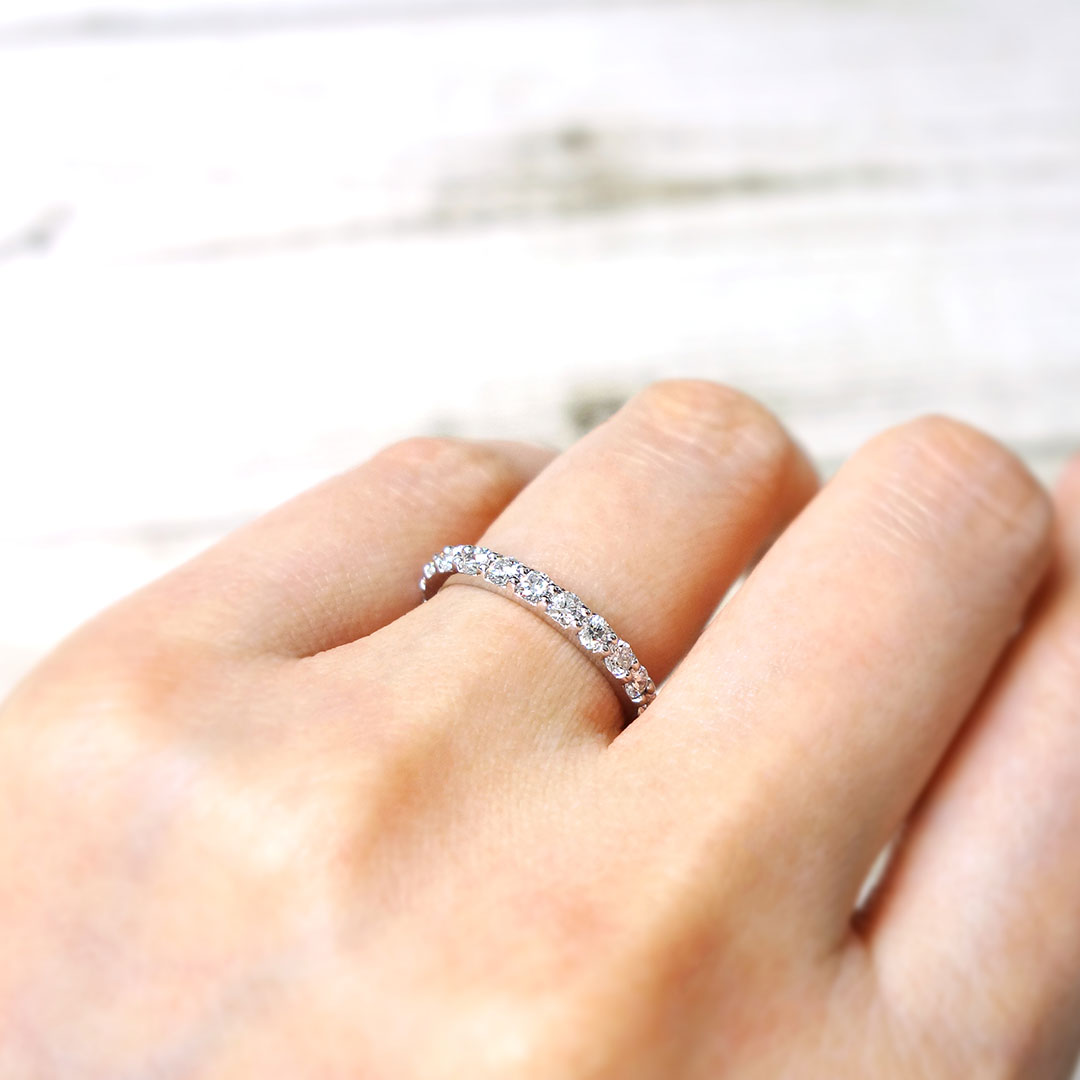 Diamond half eternity ring | RD03251