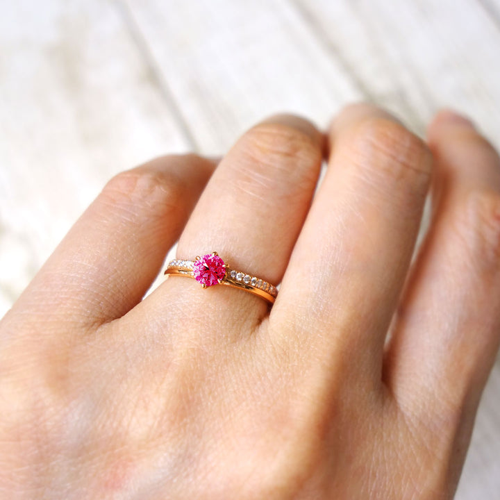 Engagement ring pink tourmaline | HDG2486PT