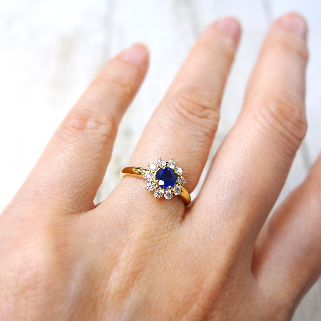 <tc>Engagement ring sapphire | HDK2885SA</tc>