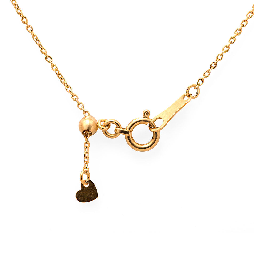 <tc>Pink gold halo engagement necklace | Oval link chain (NELG4525)</tc>