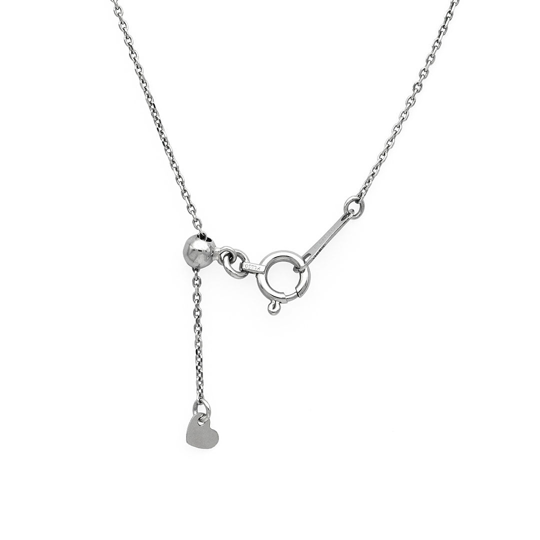 <tc>Platinum halo engagement necklace | Oval link chain (NELP4525)</tc>