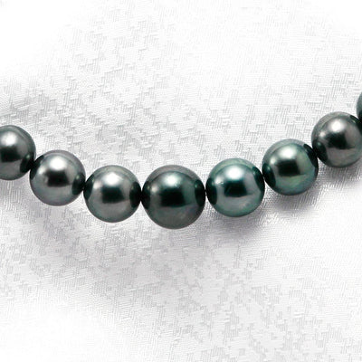 <tc>Tahitian black pearl necklace | 8.0-11.4mm | NJ04209</tc>